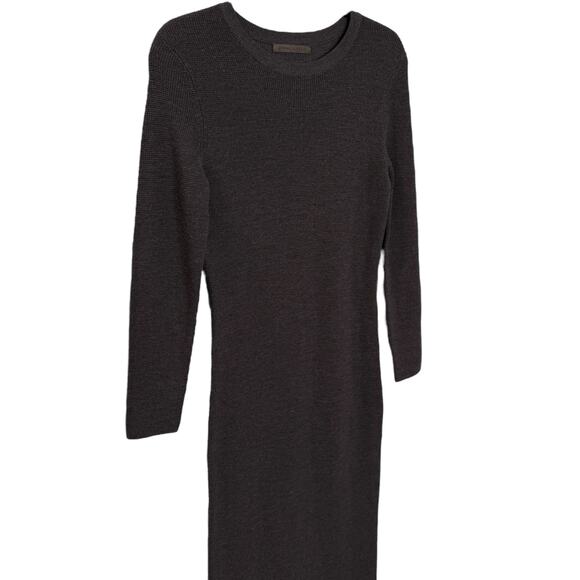 Jenni Kayne Size S Long Sleeve Merino Wool‎ Thermal Sweater Dress Charcoal Gray - Picture 3 of 7